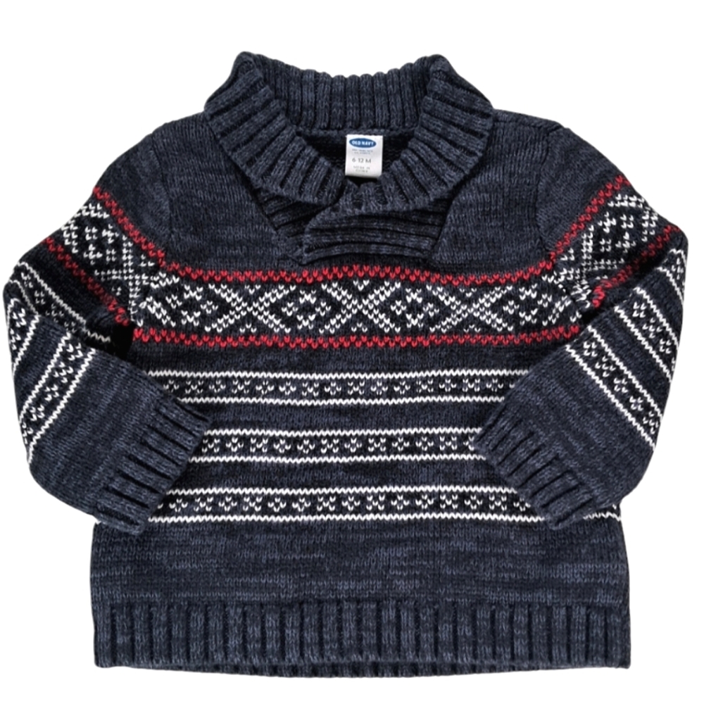 Old Navy Fairisle Knit Sweater Size 6-12 Months